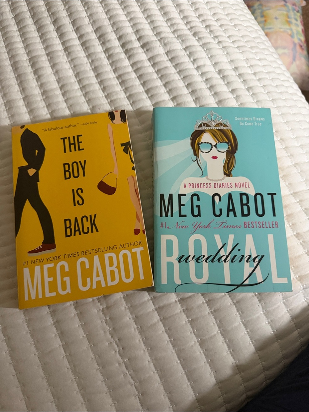 Meg Cabot Paperback Book Set — Yellow & Teal Covers